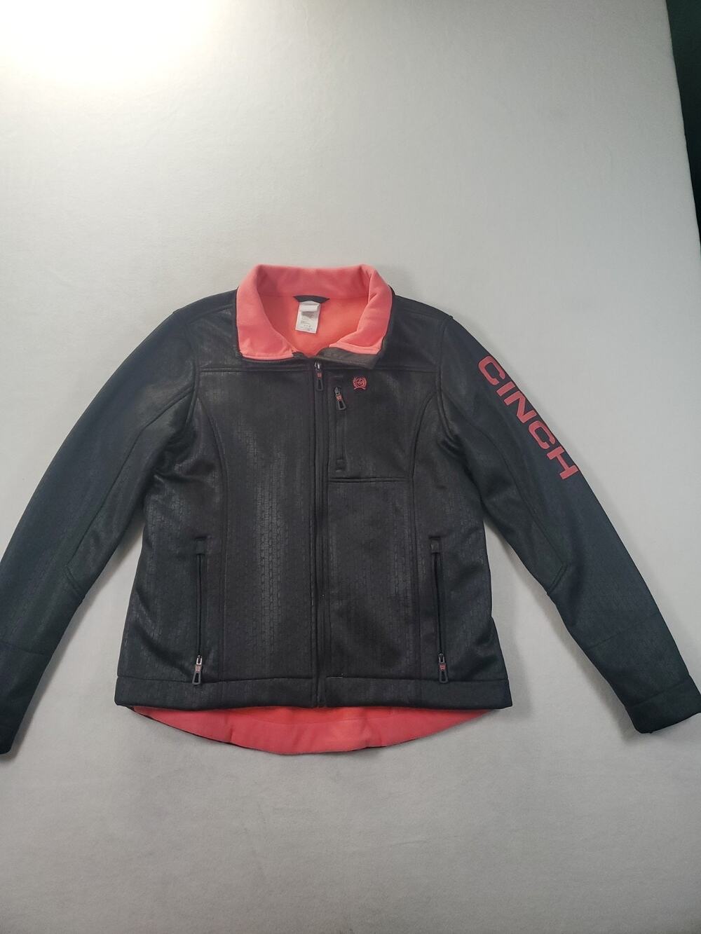 Cinch Conceal Carry Jacket Womens Medium Black, Hot Pink Softshell Fleece